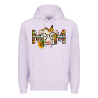 Lilac Western Baby Calf Mom With Sunflower Mother's Day Premium Hoodie - LillyAllenDesigns