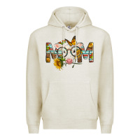 Oatmeal Heather Western Baby Calf Mom With Sunflower Mother's Day Premium Hoodie - LillyAllenDesigns