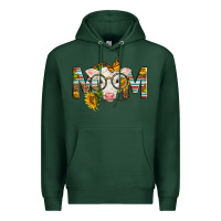 Sports Green Western Baby Calf Mom With Sunflower Mother's Day Premium Hoodie - LillyAllenDesigns