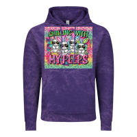 Cloud Purple chilling with my peeps Vintage Hoodie - FaDigitalArtStudio