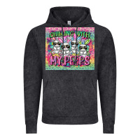 Vintage Black chilling with my peeps Vintage Hoodie - FaDigitalArtStudio