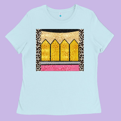 Glitter Pencil Ladies Tee Designed By Cowgirlartshop