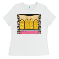 White glitter pencil Ladies Tee - CowGirlArtShop