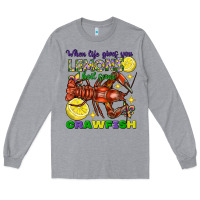 Heather Grey When Life Gives You Lemons Boil Some Crawfish Mardi Gras Long Sleeve Tee - FaDigitalArtStudio