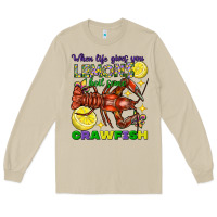Mushroom When Life Gives You Lemons Boil Some Crawfish Mardi Gras Long Sleeve Tee - FaDigitalArtStudio