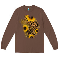 Chestnut glitter sunflowers leopard patch Long Sleeve Tee - RanaPortraitStore