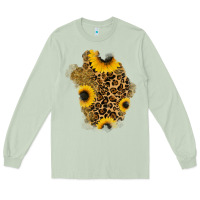 Matcha glitter sunflowers leopard patch Long Sleeve Tee - RanaPortraitStore