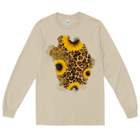 Mushroom glitter sunflowers leopard patch Long Sleeve Tee - RanaPortraitStore