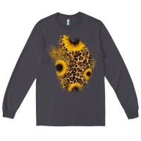 Smoke glitter sunflowers leopard patch Long Sleeve Tee - RanaPortraitStore