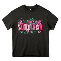 Asphalt I am a survivor Cancer Awareness Heavy Core Tee - HowdyJamesFarm