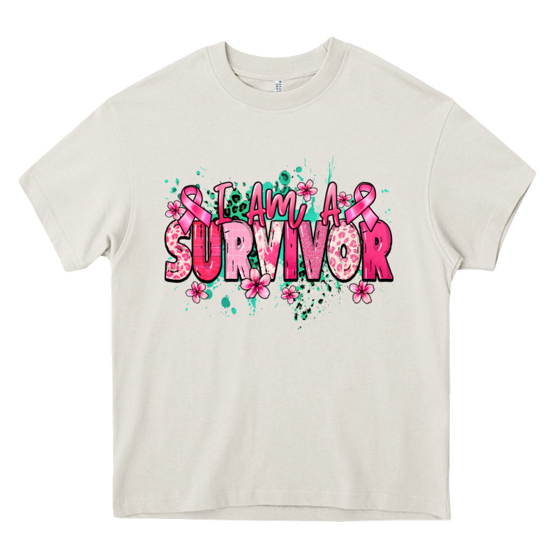I Am A Survivor Cancer Awareness Heavy Core Tee by HowdyJamesFarm | Teevron