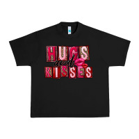 Black Hugs and kisses Valentine's Day Urban Heavy Tee - FaDigitalArtStudio