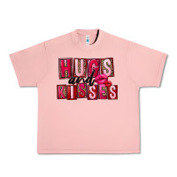 Salmon Hugs and kisses Valentine's Day Urban Heavy Tee - FaDigitalArtStudio