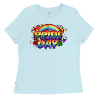 Baby Blue Pride day Ladies Tee - CowGirlArtShop