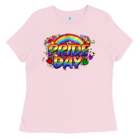 Bubblegum Pink Pride day Ladies Tee - CowGirlArtShop