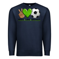Navy peace love soccer Premium Sweatshirt - AdoDesignShop
