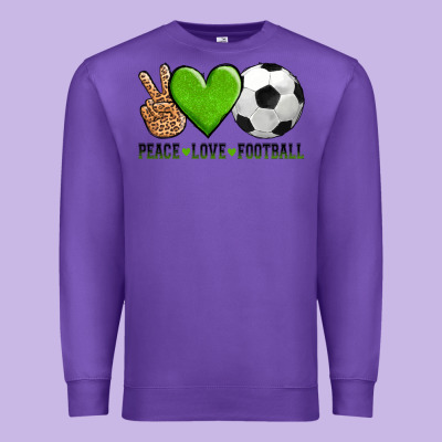 Peace Love Soccer Premium Sweatshirt Designed By Adodesignshop
