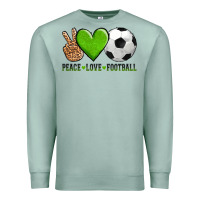 Seafoam peace love soccer Premium Sweatshirt - AdoDesignShop