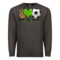 Smoke peace love soccer Premium Sweatshirt - AdoDesignShop