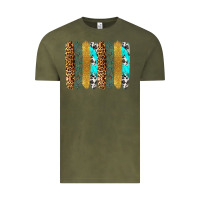 Vintage Olive western brushstrokes Vintage Tee - OliviaCreatesArt
