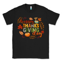 Black happy thanksgiving day Classic Tee - CowGirlArtShop
