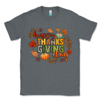 Charcoal Heather happy thanksgiving day Classic Tee - CowGirlArtShop