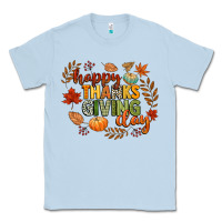Dusty Blue happy thanksgiving day Classic Tee - CowGirlArtShop