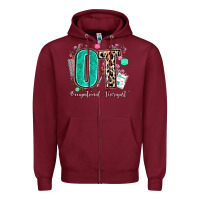 Burgundy ot occupational therapist Zipper Hoodie - AdoDesignShop