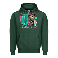 Sports Green ot occupational therapist Zipper Hoodie - AdoDesignShop