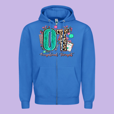 Ot Occupational Therapist Zipper Hoodie Designed By Adodesignshop