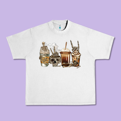 Skeleton Coffee Urban Heavy Tee Designed By Jasminsmagicworld