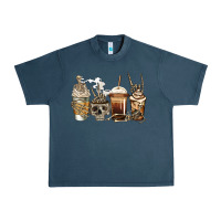 Midnight Navy skeleton coffee Urban Heavy Tee - Jasminsmagicworld