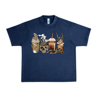 Navy skeleton coffee Urban Heavy Tee - Jasminsmagicworld