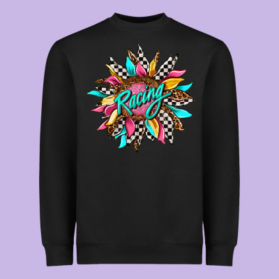 Racing Sunflower Heavyweight Sweatshirt Designed By Adodesignshop