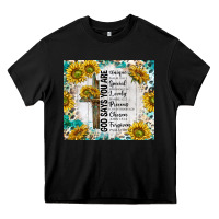 Black god says you are with sunflower Heavy Core Tee - TumblerDesignByShophia