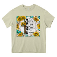 Mossy god says you are with sunflower Heavy Core Tee - TumblerDesignByShophia