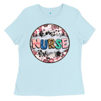 Baby Blue nurse coaster Ladies Tee - CowGirlArtShop