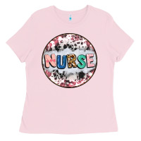 Bubblegum Pink nurse coaster Ladies Tee - CowGirlArtShop