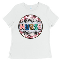 White nurse coaster Ladies Tee - CowGirlArtShop