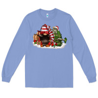 Colony Blue christmas gnome and tree Long Sleeve Tee - FaDigitalArtStudio