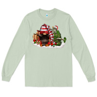 Matcha christmas gnome and tree Long Sleeve Tee - FaDigitalArtStudio