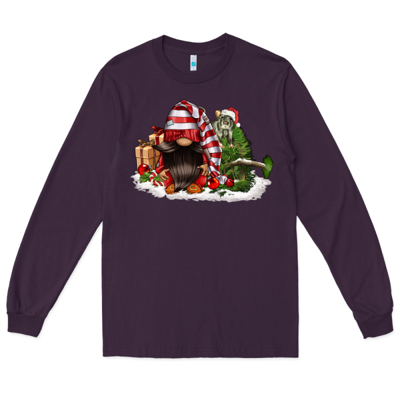 Christmas Gnome And Tree Long Sleeve Tee by FaDigitalArtStudio | Teevron