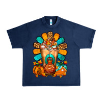 Navy Thanksgiving Cold Drink Frappe Urban Heavy Tee - FaDigitalArtStudio