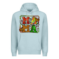 Blue Mist juneteenth leopard frame mama Mother's Day Premium Hoodie - LillyAllenDesigns