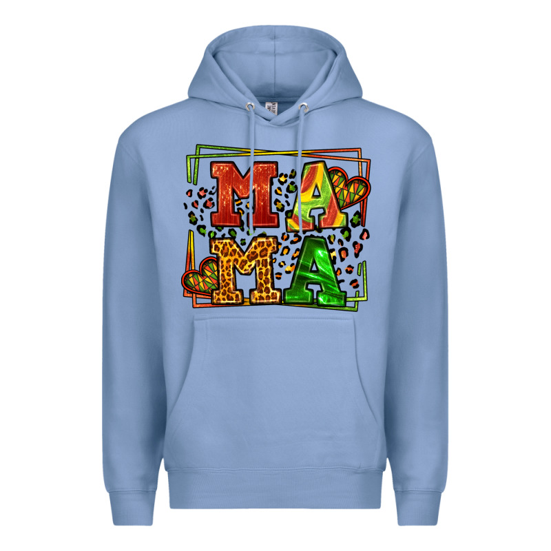 Juneteenth Leopard Frame Mama Mother's Day Premium Hoodie by LillyAllenDesigns | Teevron