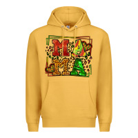 Mustard juneteenth leopard frame mama Mother's Day Premium Hoodie - LillyAllenDesigns