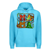 Ocean Blue juneteenth leopard frame mama Mother's Day Premium Hoodie - LillyAllenDesigns