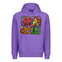 Purple juneteenth leopard frame mama Mother's Day Premium Hoodie - LillyAllenDesigns