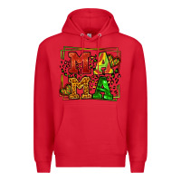 Red juneteenth leopard frame mama Mother's Day Premium Hoodie - LillyAllenDesigns