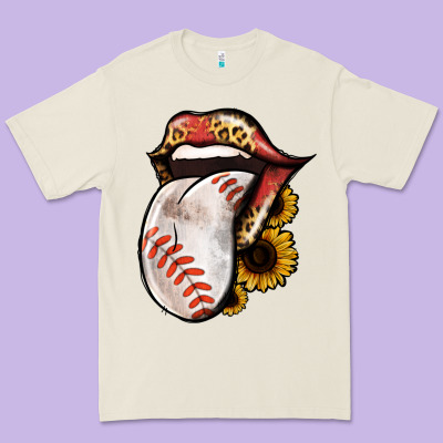 Baseball Tongue Premium Tee Designed By Jasminsmagicworld